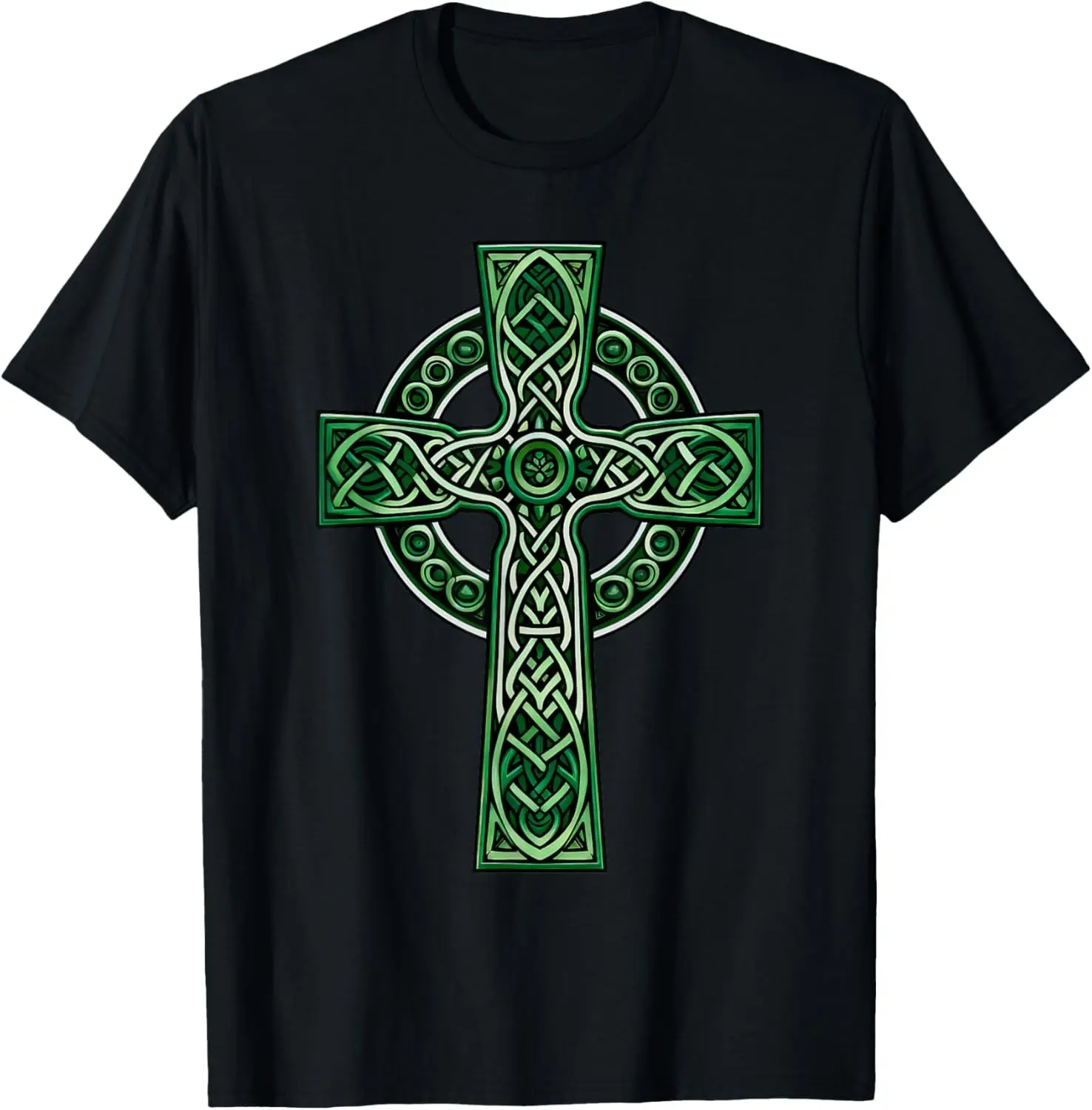 Irish Celtic Cross Knot Christian Holy Trinity Scottish Celt Unisex T-Shirt Menswear Cotton