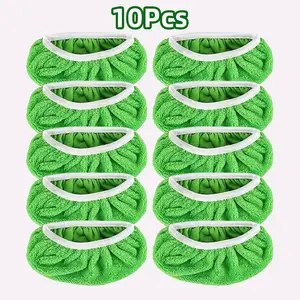 High-Quality Mop Replacement Pads Set, Reusable Washable, Durable, Dry Wet Use, 10 Pieces, Ideal for Cleaning