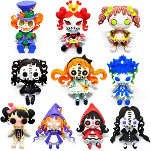 10Pcs 3D Printed Creepy Cute Voodoo Dolls Set -Movable Joints Realistic Collectible Figurines Set for Adults, Home Office Desk Decoration &Halloween Decor Ornaments Shelf