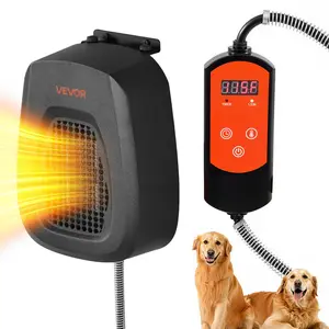 VEVOR Dog House Heater,  , 800W Pet Heater House with Overheat Protection, Adjustable Temperature & 24H Timer, Portable Electric Warmer with Anti-Bite Metal Material, Lightweight Chicken Coops Heated