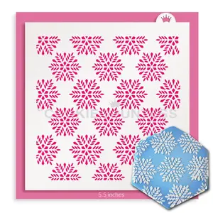 Snowflakes Background Stencil