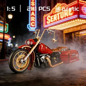 1:5 Static  New Motorcycle Building Blocks, 2111PCS.Collectible Display Kit for Motorcycle Fans