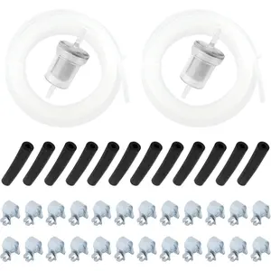 THE WELL KEPT 2 Set 16.4Ft Fuel Line Kit with Hose Clamps and Diesel Heater Fuel Filter,Diesel Heater Fuel Line Kit for Heaters Tank Diesel Heater Accessories,Universal Diesel Fuel Line Car Accessories