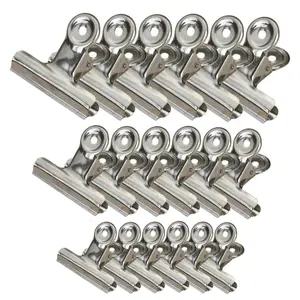 18Pcs Stainless Steel Chip Bag Clips Heavy Duty Food Bags Clamp Clips for Kitchen Office School, 3 Sizes(3 /2.5 / 2Inch) Silver - Home Improvement.