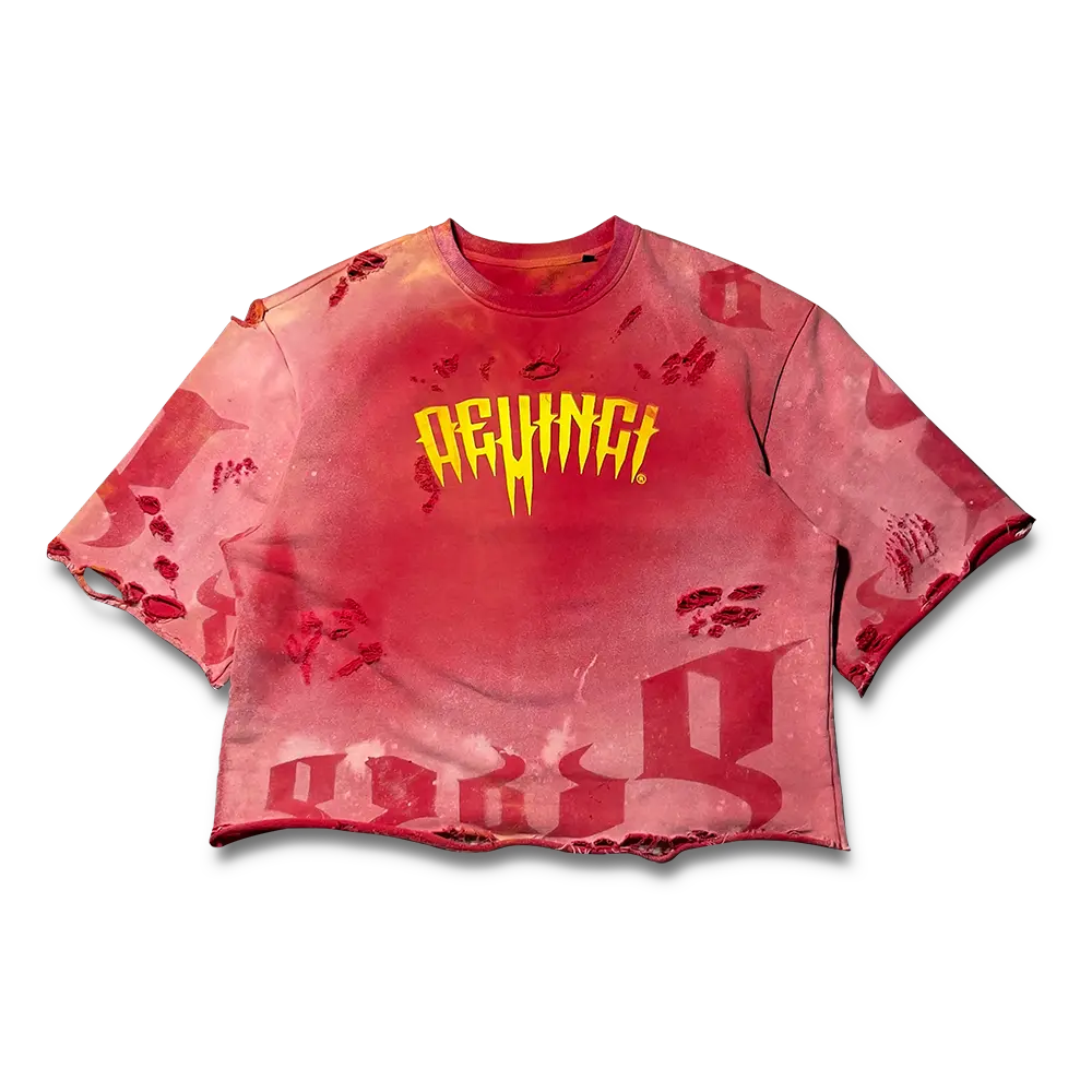 "Inferno" Cropped Crewneck