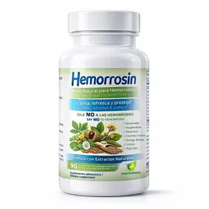 Hemorrosin 90 Capsules Natural Relief for Hemorrhoids with Diosmin Hesperidin Witch-Hazel & Horse Chestnut for Comfort Digestive Health Dietary Supplement