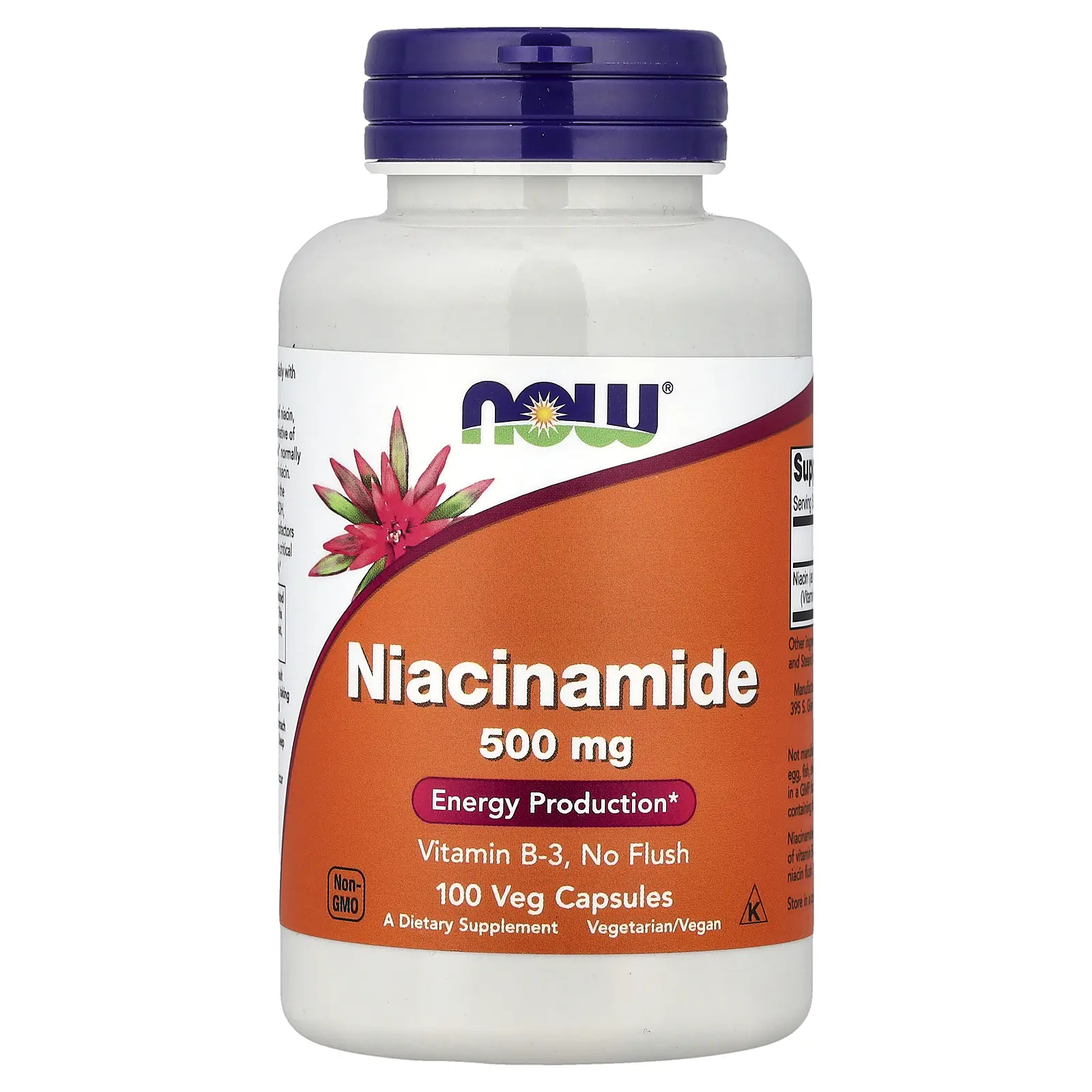 NOW Foods Niacinamide, 500 mg, 100 Veg Capsules