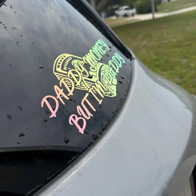 "Daddy, I’m Daddy Money" Automotive Bumper Sticker - Graphic Decals Stickers, Vehicle Exterior Decoration, Auto Accessories for Car Exterior, Truck Stickers, Automotive Decals
