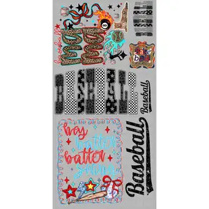 Mini Baseball Pre-Made Gang Sheet 15X30