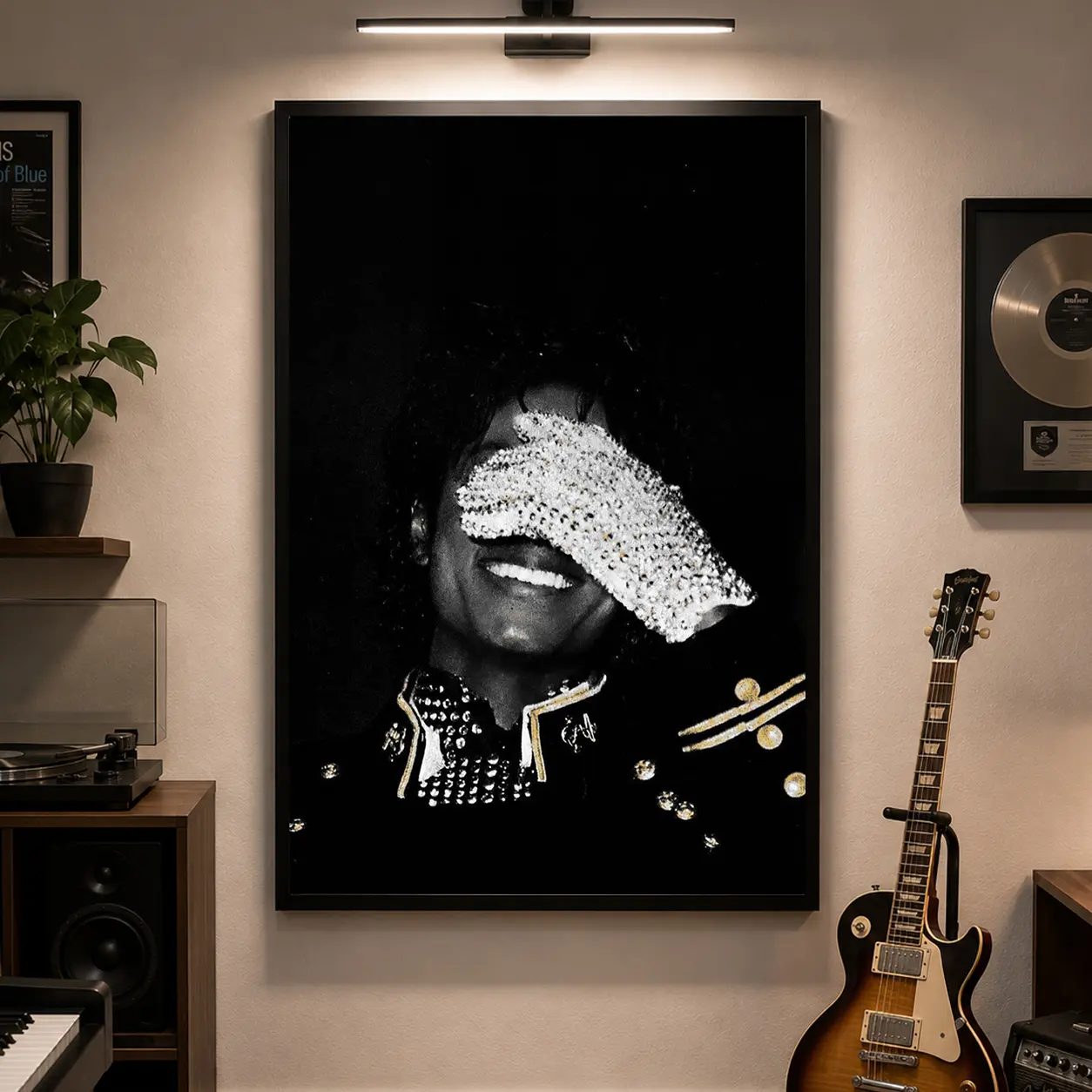 Michael Jackson Poster, Michael Jackson Iconic Pop Legend Glove Portrait Print Decor, Vintage Minimalist Art Decor For Home Bedroom Living Room Dorm, Gifts For Michael Jackson Fans