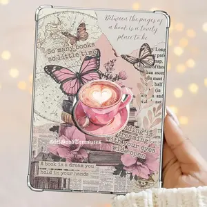 Coffee Cup Pink Coquette Girlie Kindle Grip Magnetic Holder Magsafe Holder Grip For Phone Kindle Accessory