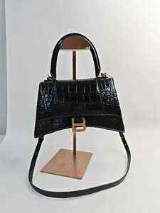 Pre-owned Balenciaga leather Shoulder Bags Hourglass Small Handbag Crocodile Embossed Calfskin [BF 12Z] KY02751