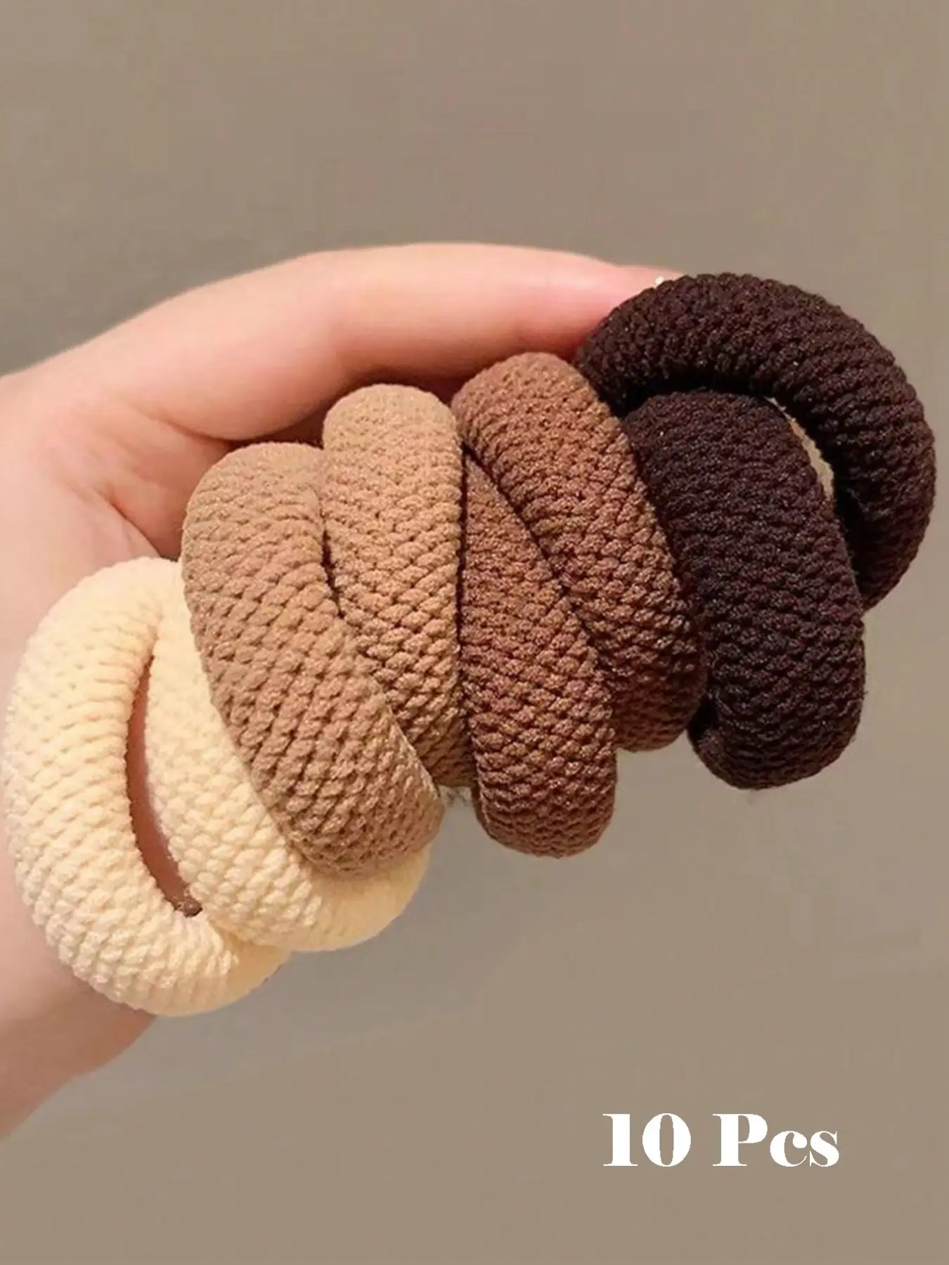 10pcs-Mix-Color-High-Elasticity-Thickened-Versatile-Simple-Scrunchies-Hair-Friendly-Random-Color-Hair Ties Hair Accessories