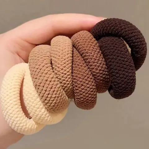 10pcs-Mix-Color-High-Elasticity-Thickened-Versatile-Simple-Scrunchies-Hair-Friendly-Random-Color-Hair Ties Hair Accessories