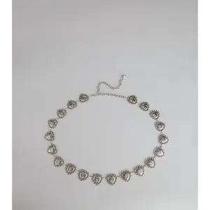Edgy Charm Heart Chain Belt