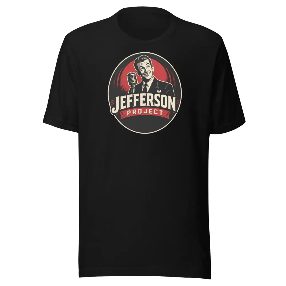 Menswear Official Jefferson Project Classic T-Shirt, Sheer Casual Cotton Fabric, Soft