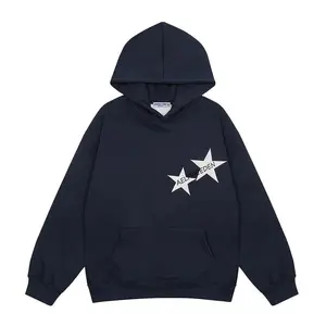 Aelfric Eden Star Print Color Contrast Pullover Hoodie Menswear Tops Sweatshirts Casual Long Sleeve
