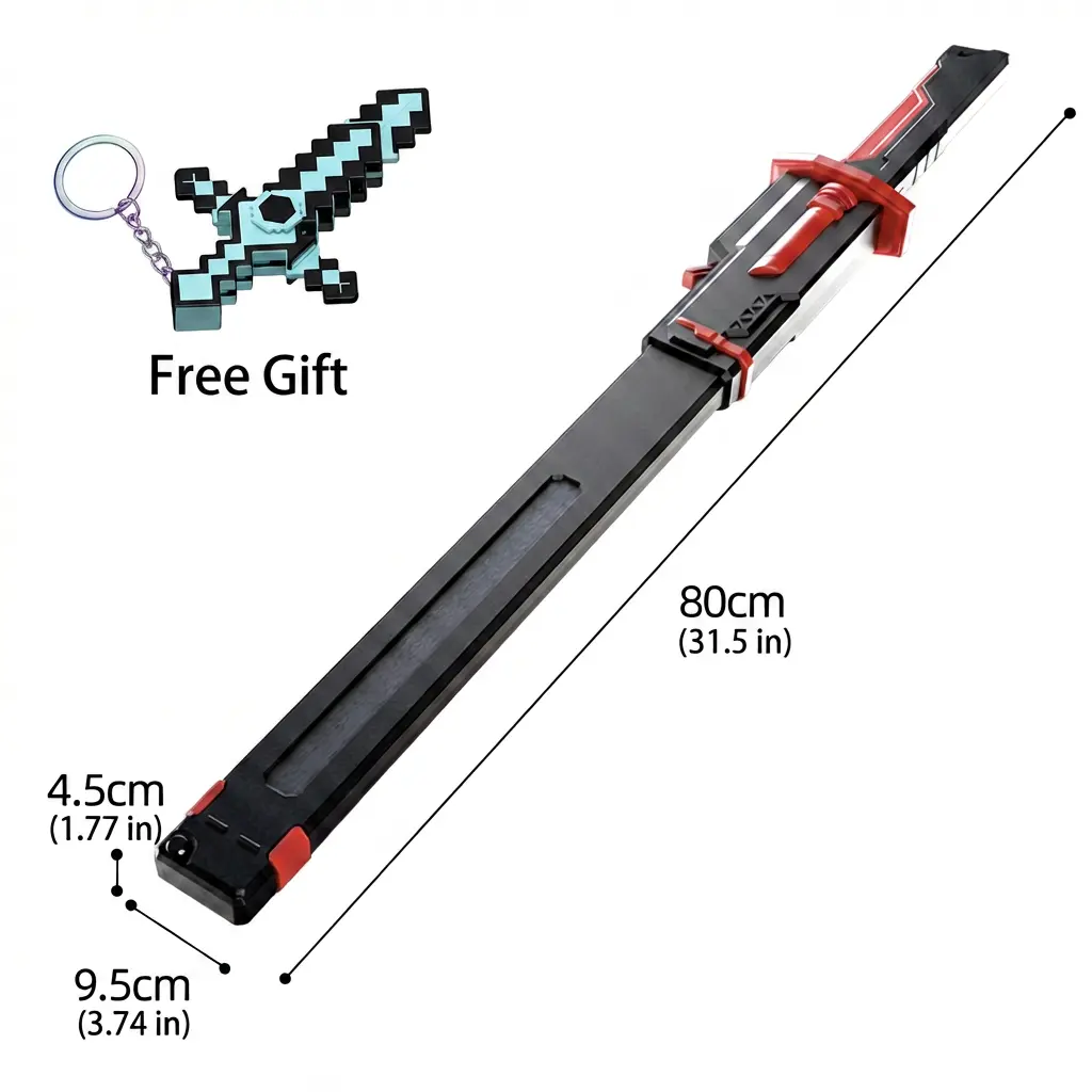 DKD SparkBlade Samurai LED Lightsaber Toy - 31.5" Cyberpunk Katana, RGB Light-Up Cosplay Gear, Durable Collectible, Battery-Powered Lithium Ion Battery Cells Mist Spray Toy Swords & Sabres, Cool Gift for Kids, US In Stock