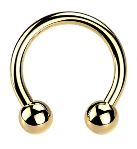 Gold PVD Basic Titanium Circular Barbell