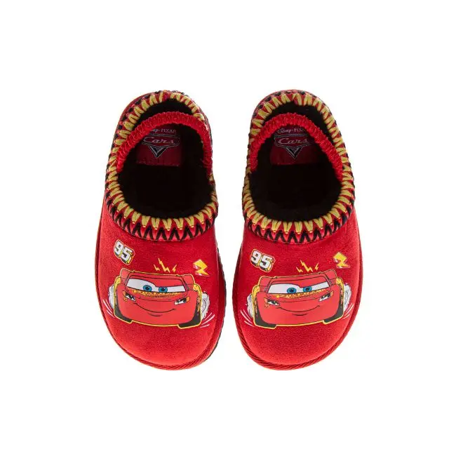 Cars Snow Boys Slippers Lightning Mcqueen Boots Faux Fur Winter Mules Cozy Warm House Shoes (Toddlers)
