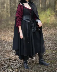 Black Linen Midi Skirt