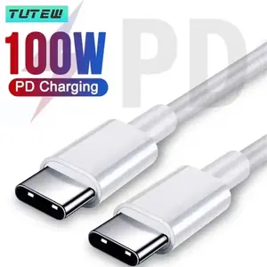 Universal 100W High Speed USB to Type C Fast Charging Cable 6A Type C to Type C Charge Cord For iPhone 17 16 Huawei Samsung1m/2m