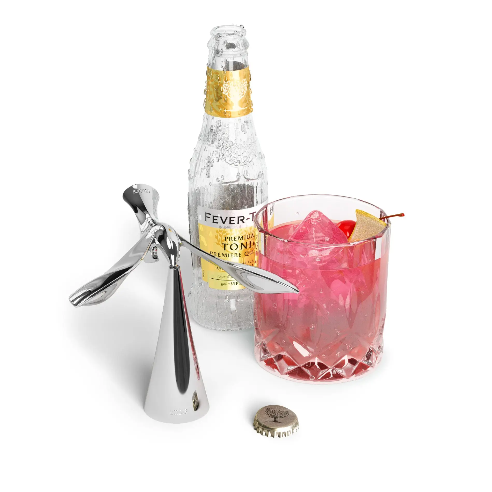 Umbra Tipsy Bottle Opener - Polished Chrome Finish, Balancing Design, Unique Hostess Gift, 1 Pack Stainless Steel Kitchenware