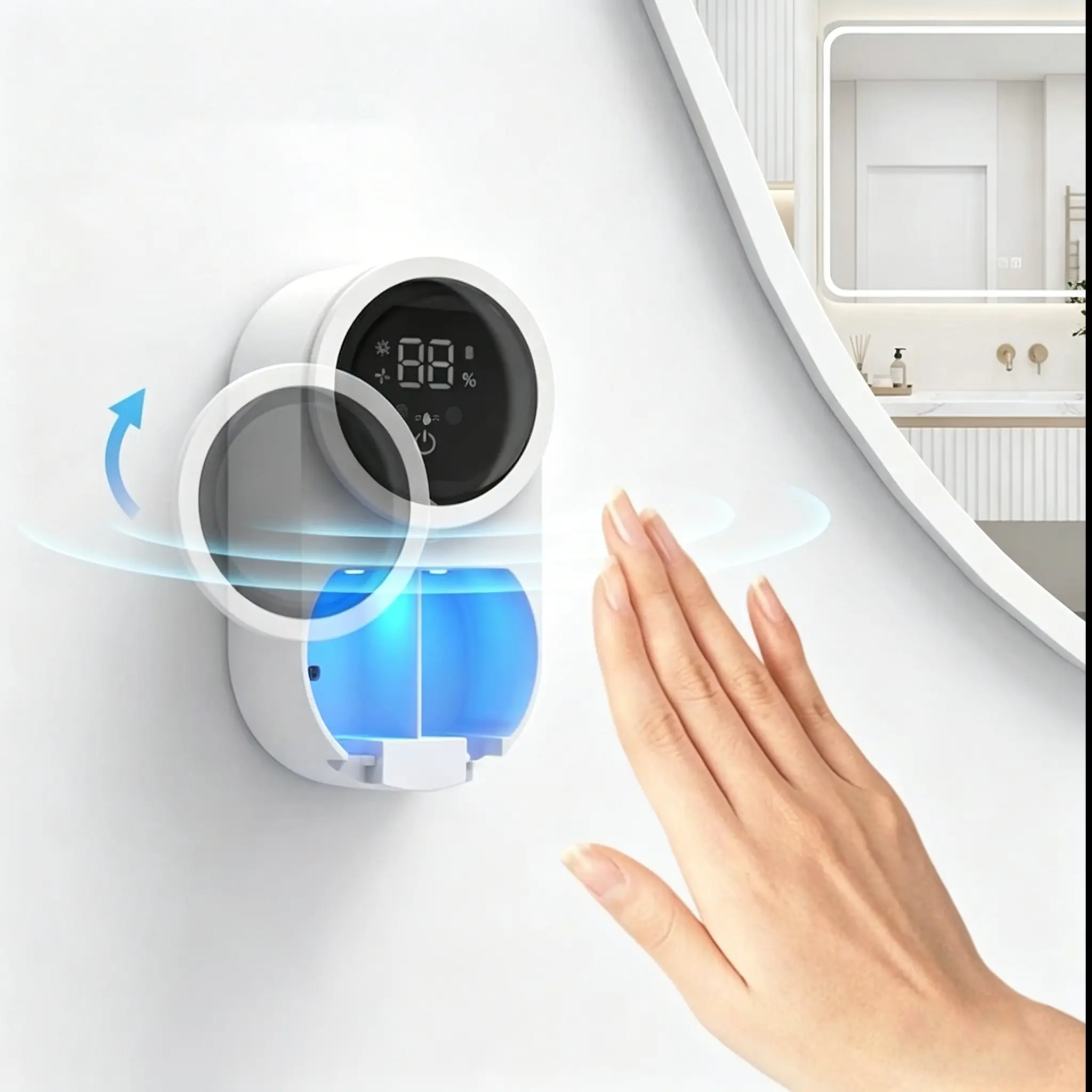 New Smart Dual Toothbrush Holder, USB Charging, Compact Design, Automatic Sensor, UV Sanitization, No Drilling Required, UV Toothbrush Holders, Toothbrush Storage, Toothbrush Sanitizer Holder, Rechargeable Toothbrush Holder, Sanitizing Toothbrush Holder