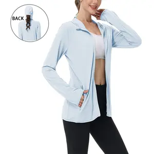 Women's lightweight long sleeved sunscreen hoodie, breathable and cool sunscreen jacket, suitable for outdoor activities such as hiking and fishing, large elastic and breathable on all sides, available in a variety of colors Style
