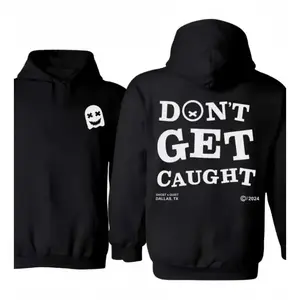 🏎️Don’t Get Caught Racing Hoodie / T-Shirt Vintage Style Unisex Streetwear Top Retro Graphic Pullover Hoodie or Tee for Men & Women Casual Fashion Outfit Car Racing Inspired Gift Black Kangaroo Fabric Warmer Cotton Oversized Pullover TikTok Viral Hoodie