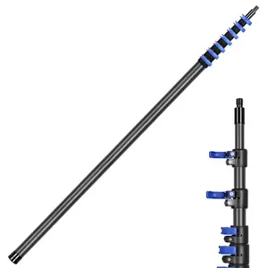 DOBEN Upgraded Carbon Fiber Telescopic Pole 4.7-30FT, Multi-Purpose Extendable Pole for Cleaning, Painting, Dusting, Lightweight Extension Pole - Upgraded Anti-Rotation Lock