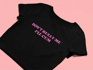 Don't Bully Me Crop Top, Funny Crop Top, Y2k 90s Clothing, Funny Cute Shirt, Trending Iconic TShirts, Baby Tee Y2k Tops, Cute Baby Tee Top