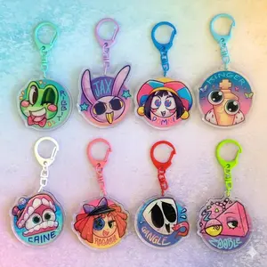 TADC Headshot Keychains, Jax Pomni Cain Gangle Ragatha Ribbit Zooble Kinger TADC Charms, Cute Keychain For Bags, Keys, Gift