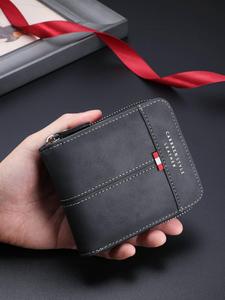 men's minimalist rfid blocking card holder with card slot, 2025 new style casual trendy plain color business card holder, fashionable wallet for daily travel work commute, men wallet, office organizer, office supplies