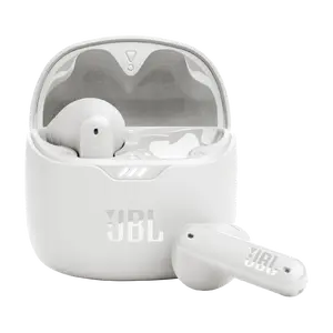 JBL Tune Flex True Wireless Noise Cancelling Earbuds JBLTFLEXWHTAM with 12mm Drivers, 32 Hours Battery, Water Resistant & Sweatproof, 4 Mics for Calls
