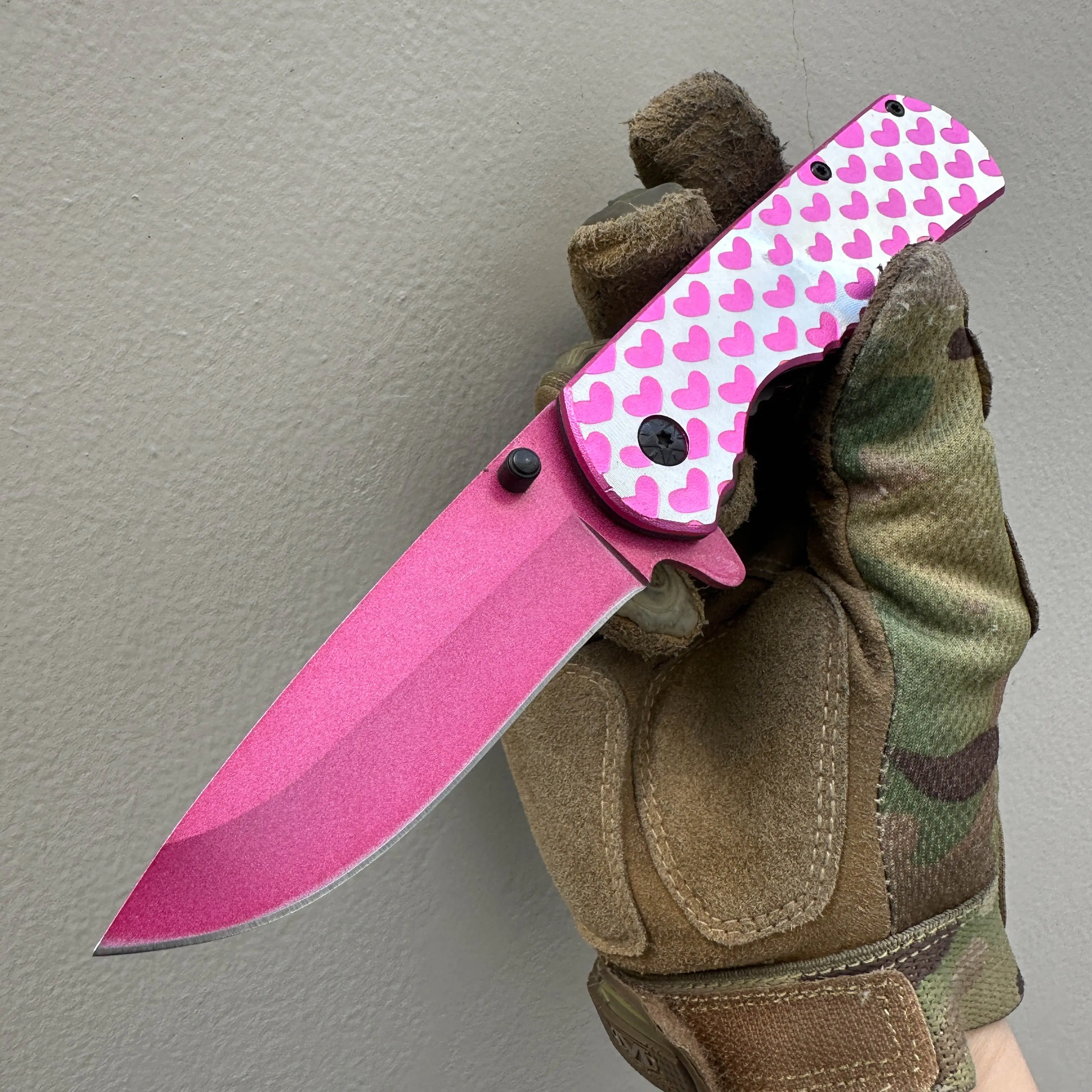7.75" Outdoor Folding Pocket Heart Knife for Men Women – Razor Sharp Stainless Steel Blade, Compact & Durable Gear Tools for Camping, Hiking, Survival, Tactical and Everyday Carry (EDC), Collectible Gift Knife