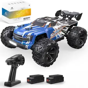 DEERC H16E Brushless Extreme High Speed RC Truck, Max 70kph, 1:16 4X4 RTR Fast RC Cars, All Terrains RC Monster Truck, Off Road Hobby Electric Vehicle Gift, 2 Li-po Batteries