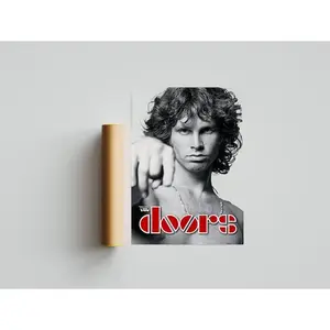 [UNFRAMED POSTER] The Doors Jim Morrison Poster - Vintage Retro Style Wall Art Print for Music Fans - Available in Multiple Sizes, Retro Band Poster