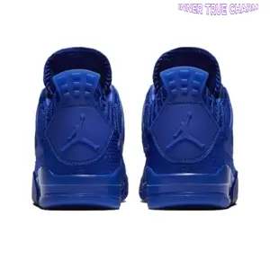 Mid-Top Retro Basketball Shoes All Blue Cushioning Breathable Streetwear Sneakers