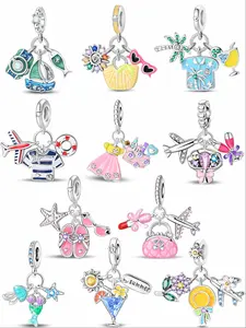 Elegant Enamel Color Jewelry Set, Perfect Gift for Women, Ideal for Pandora Bracelets, Suitable for Birthdays & Festivals