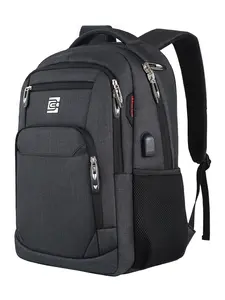 Business Laptop Backpack, Casual Travel Backpack, Water Resistant Computer Backpack with USB Charging Port, Slim Durable Laptops Backpack for Women & Men