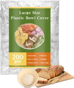 200 Bowl Covers Shower Caps for Sourdough Bread Proofing Large Elastic  Plastic Wrap for  Storage Baking Rising Meal-Prep Fermentation  Keep  Fresh