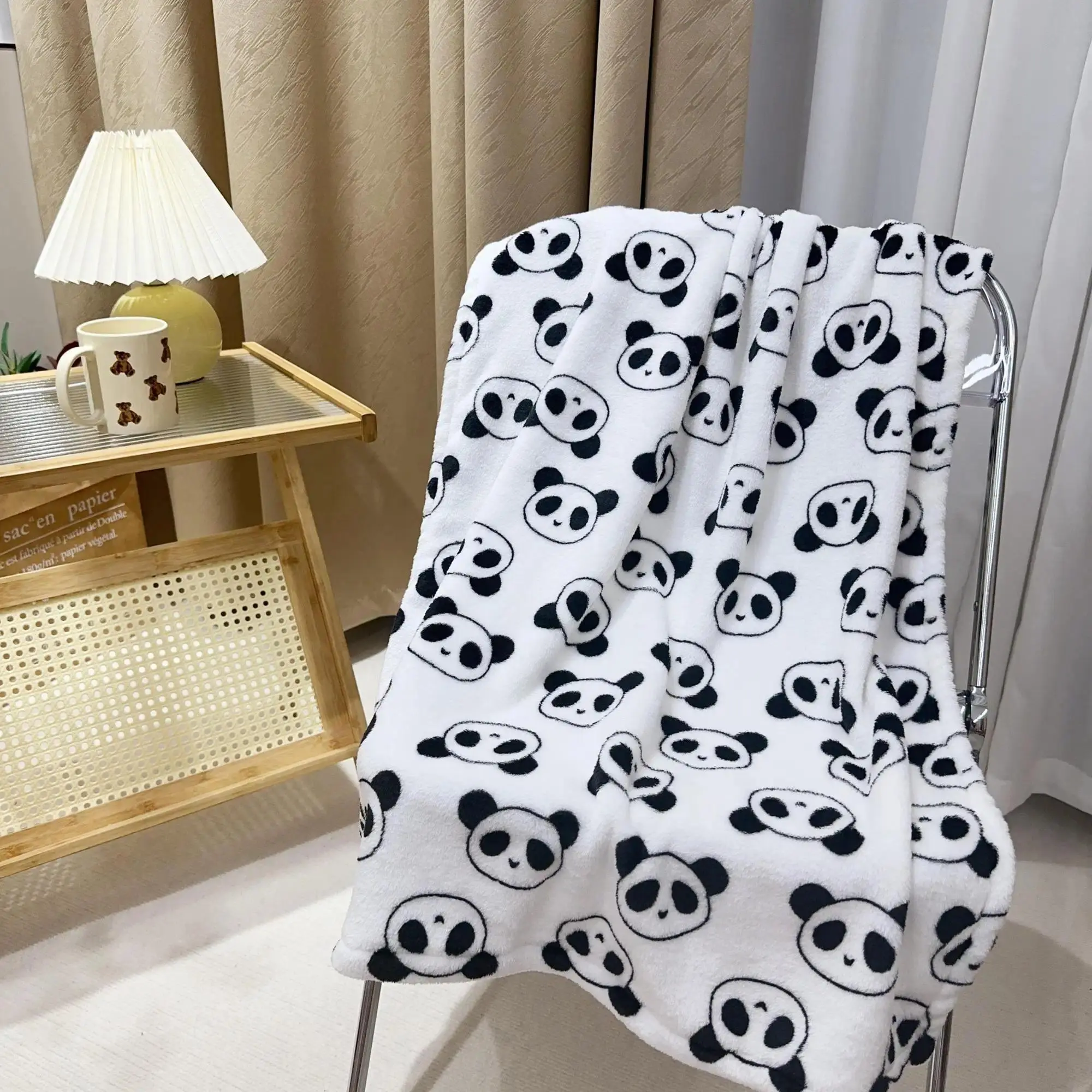 ​​Miffy Rabbit Flannel Cartoon Blanket Ultra-Soft Air Conditioning Throw for Nap Stroller Bedroom Ins Style Autumn Winter Gift
