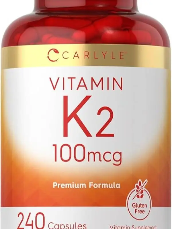 Vitamin K2 Supplement 100 mcg | K2 MK-4 | 240 Capsules | Non-GMO & Gluten Free