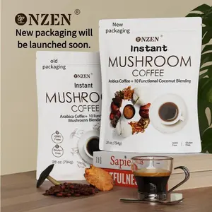 NZEN Organic Instant 10 in 1 Mushroom Coffee Powder Beverage