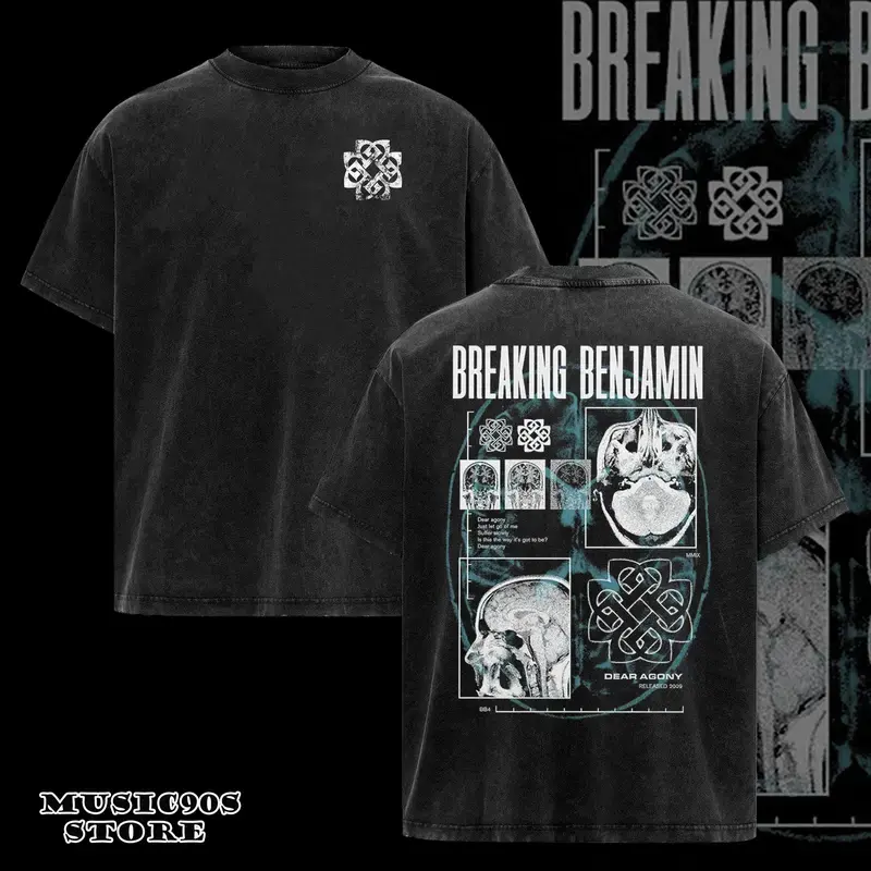 Retro Breaking Benjamin X-Ray Collage T-Shirt , Breaking Benjamin Shirt ,Rock Band Shirt, Retro Music Tee, Rock Music Lover Shirt, Vintage Band Shirts Casual Fabric Fit Top, Top Men's and Women's Clothing