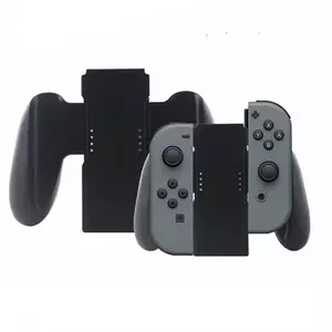 SGElectronix Gamepads Grip Handle Bracket Holder for Nintendo Switch Joycon Controller Comfortable Plag and Play Plastic Black Console Plug