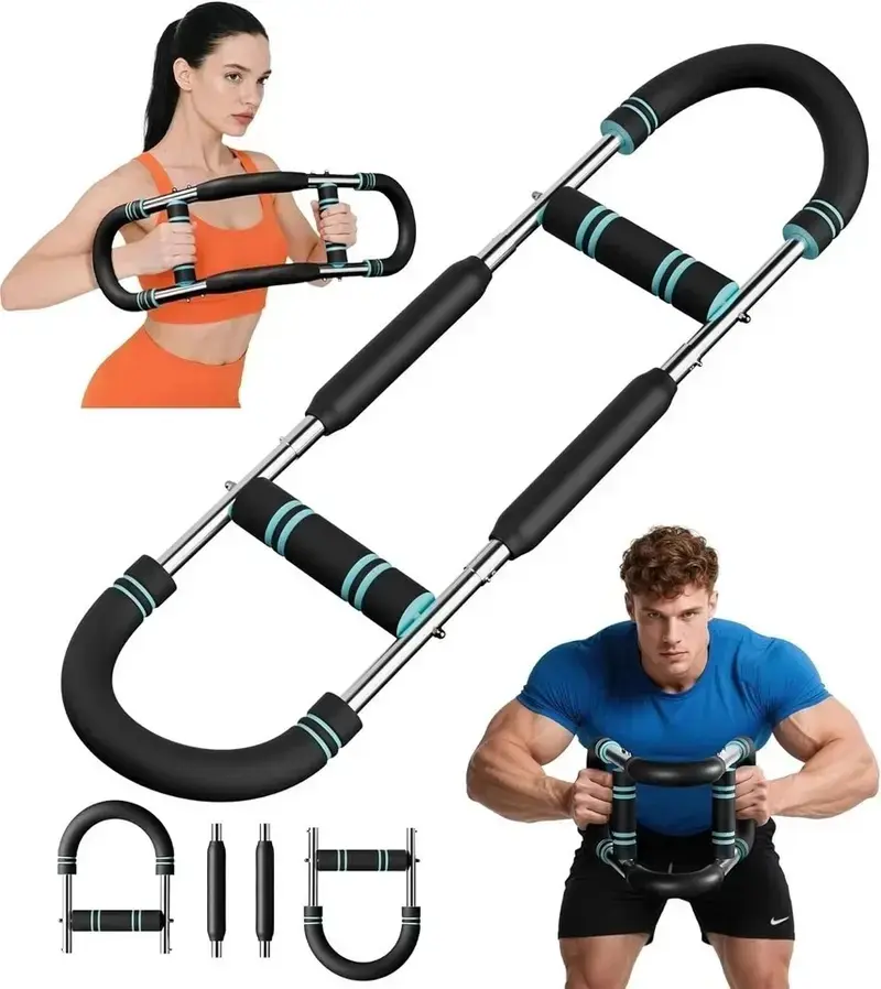 Stainless Steel Power Twister Bar, Adjustable U-Shaped Chest & Arm Trainer for Men, Home Gym Upper Body Muscle Building, Chest And Arm Trainer, Chest Workouts