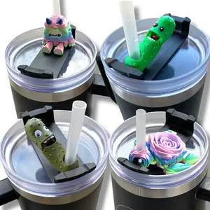 Insulated Cup Tumbler Toppers - 3d Printed Articulated Tumber Bling Straw Decor Drinkware Aesthetic