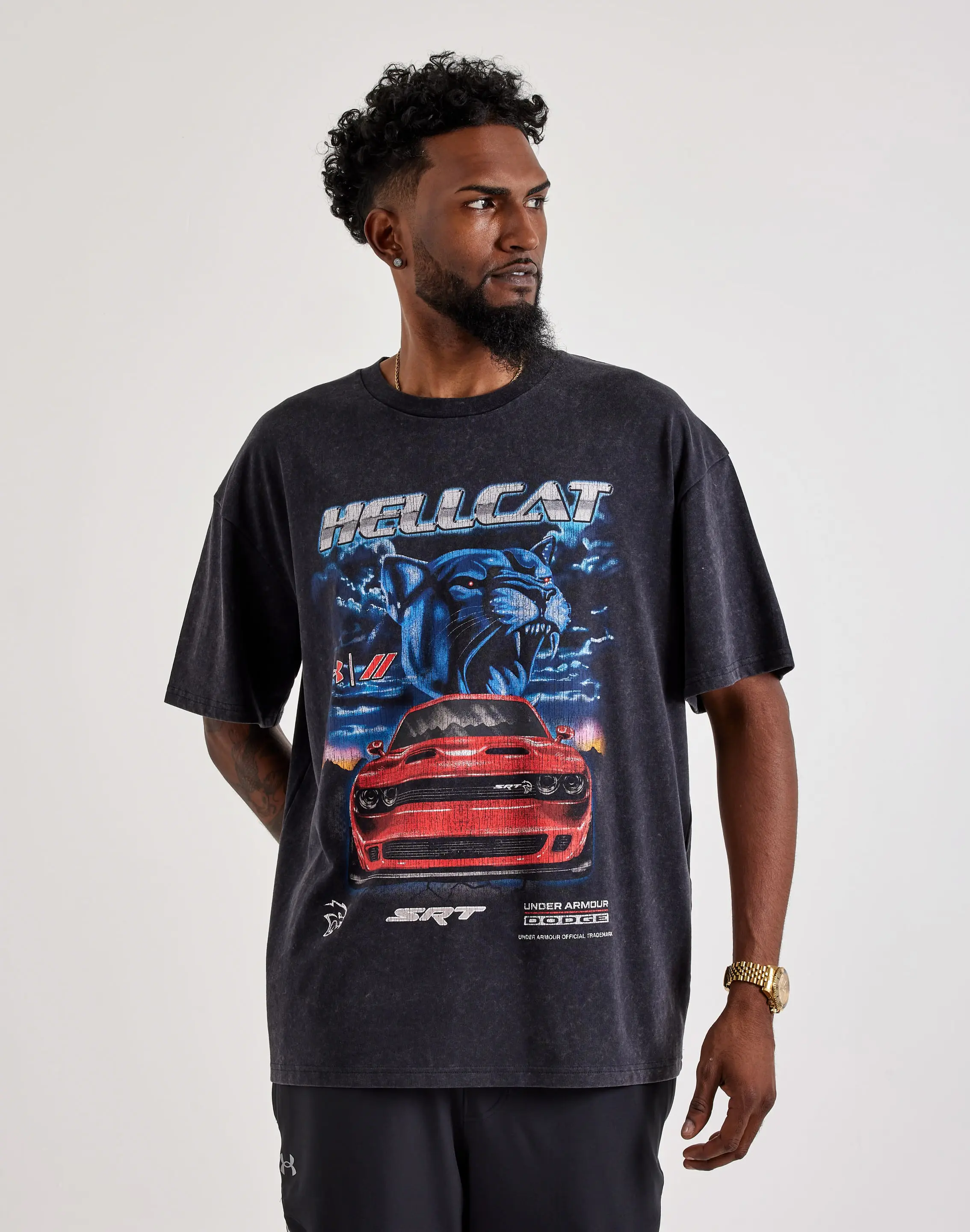 Mens Under Armour Dodge Hellcat Tee
